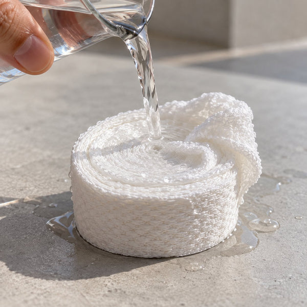 Toalla comprimida SHOWN expandiéndose con agua